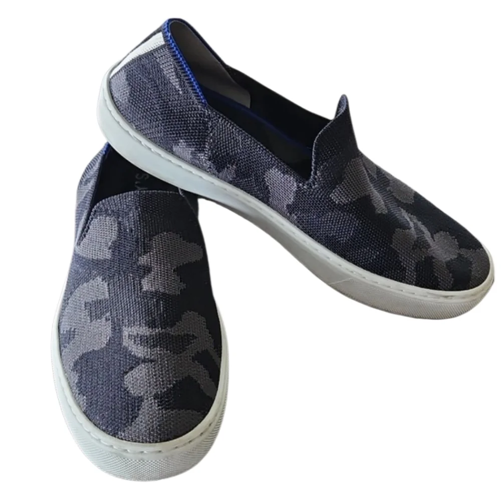 Rothys Original Gray Camo Slip On Sneaker, Size 7.5 - Picture 3 of 11